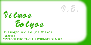 vilmos bolyos business card