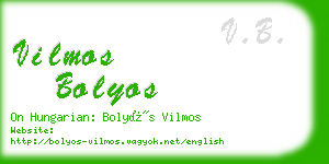 vilmos bolyos business card